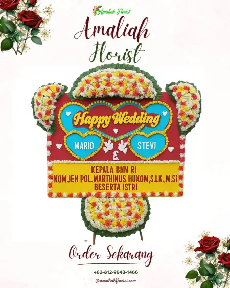 Papan Bunga Pernikahan Klampisrejo